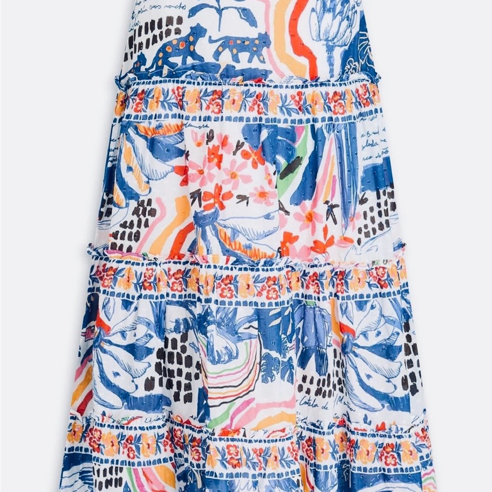 Farm Rio x Anthropologie Brazil Farmers Market Midi/Maxi Skirt - Picture 2 of 4